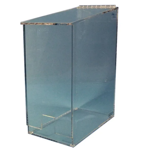 Sterile & Packaged Glove Dispensers, 7"W x 16"H x 12"D, Sloped Lid, Notched Front, SC-SD-300-PETG